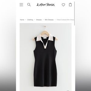 & Other Stories - Fitted Collared Mini Dress
